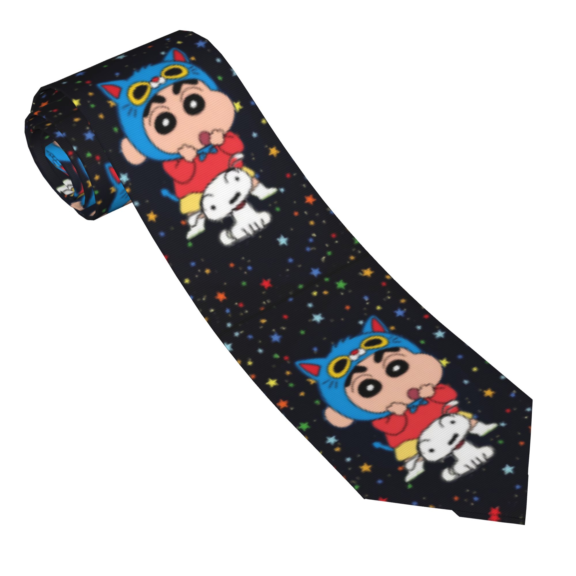 Skinny Tie Men - Neckties Shinchans Cat Stars Men Skinny