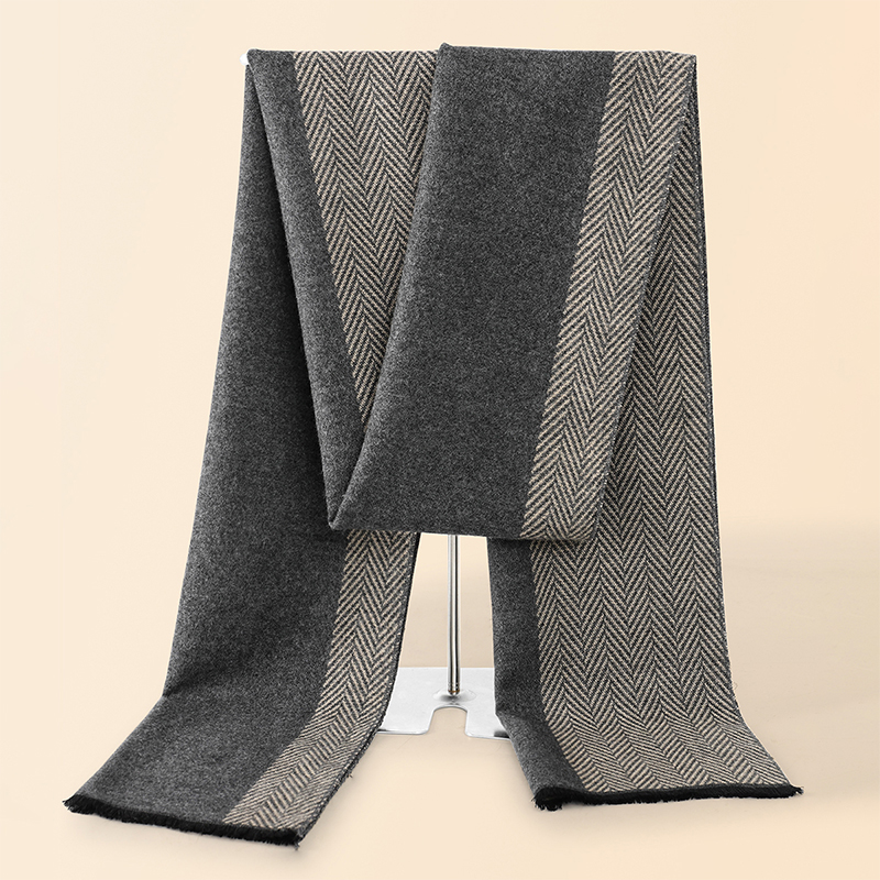 Muffler Men Wool - Luxury Winter Men Scarf Shawl Warm