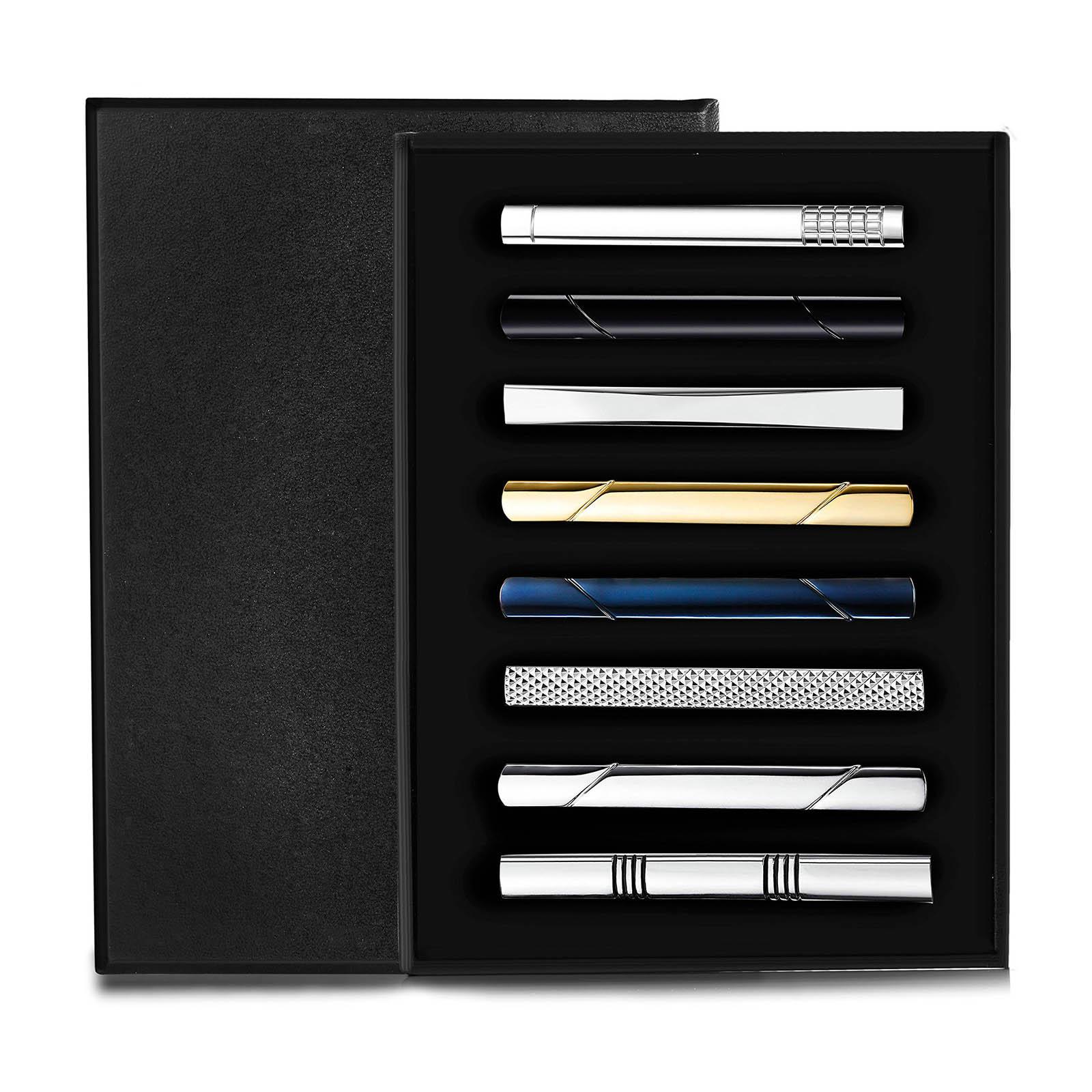 8x Tie Clips Simple Universal  - Tie Bar Set Gift recension och pris