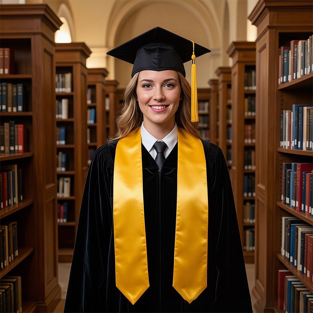 Solid Color Graduation Season  - Stole Wedding Shawl recension och pris