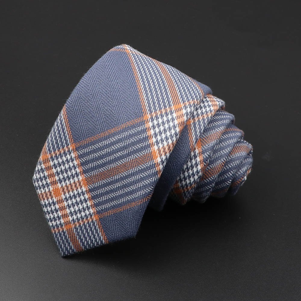 Classic Black Grey Plaid Cotto - Skinny Tie Men recension och pris
