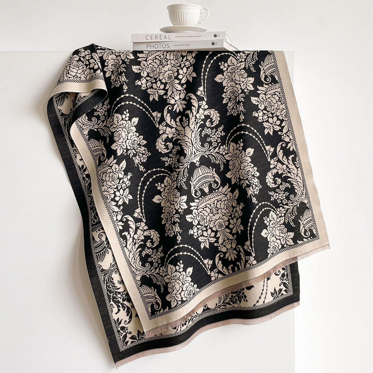 Imitation Cashmere Fringed Sca - Pashmina Wrap Large recension och pris