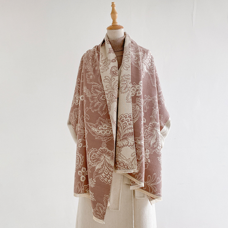 Women Scarf Paisley Floral Dou - Pashmina Wrap Large recension och pris
