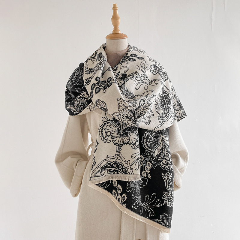 Women Scarf Paisley Floral Dou - Pashmina Wrap Large recension och pris